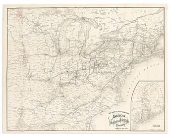 (LONG-DISTANCE TELEPHONE.) J. Hart Nutley; for AT&T. Early advertisement pamphlet with two large maps of network connections.